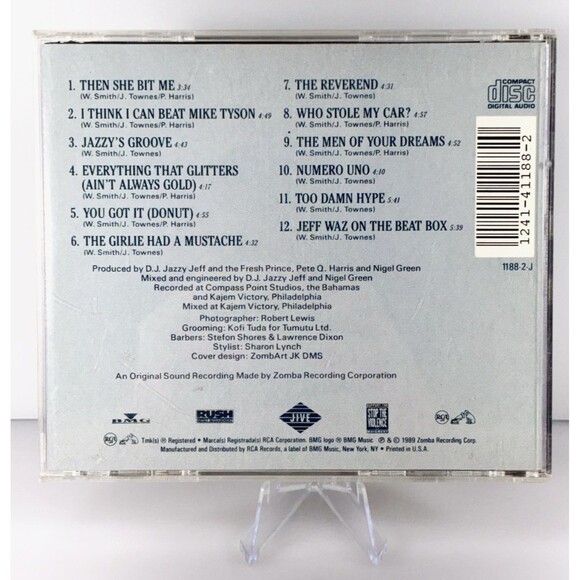 Dj Jazzy Jeff & the Fresh Prince "And in This Corner" Vintage 1989 BMG CD Tested - Picture 2 of 9